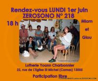 Scène libre zerosono 1er + 3è lundi + 1 concert. Le lundi 1er juin 2015 à Marseille. Bouches-du-Rhone.  18H00